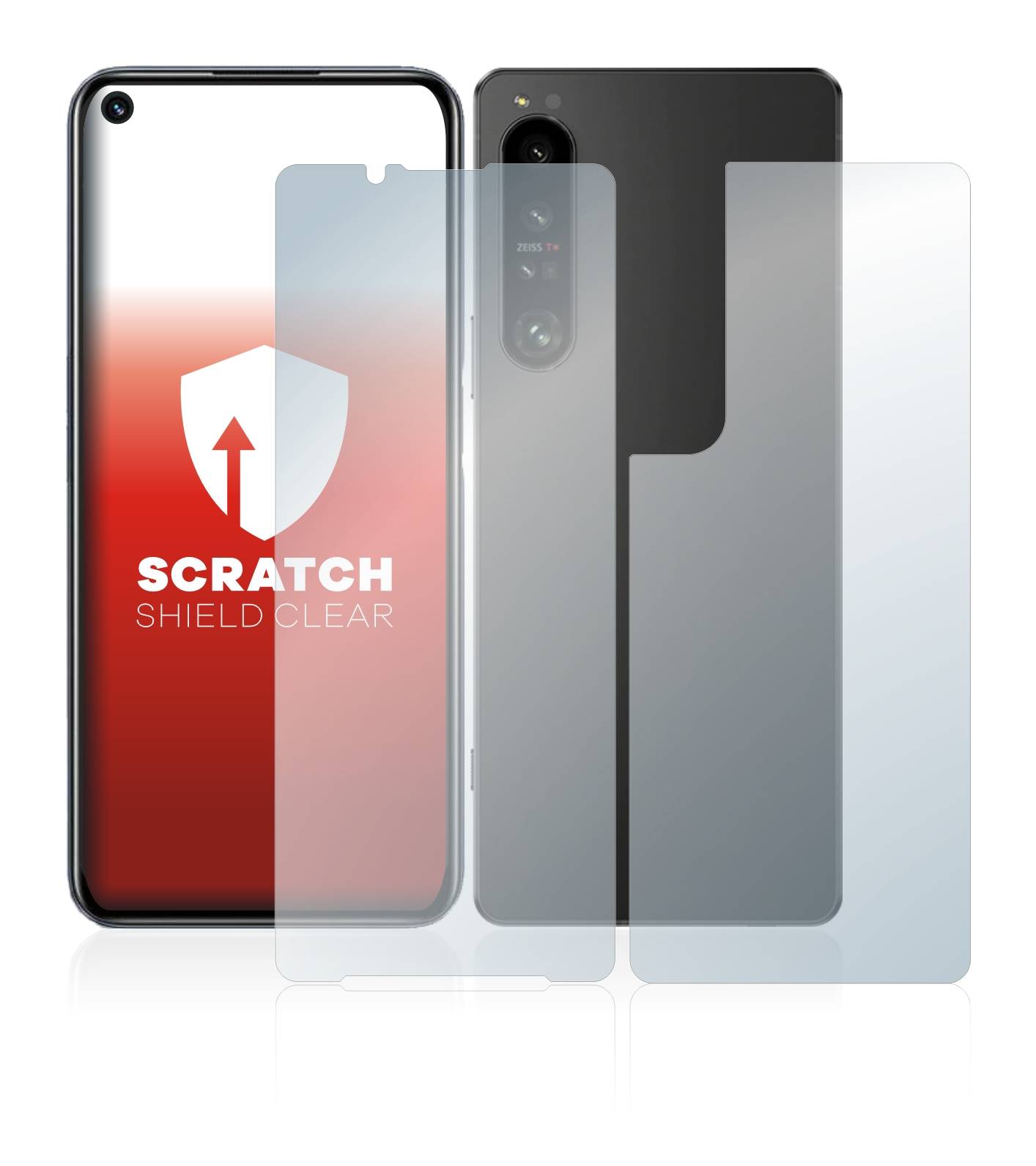 upscreen Schutzfolie für Sony Xperia 1 IV (Display+Rückseite) Kratzschutz Anti-Fingerprint Klar