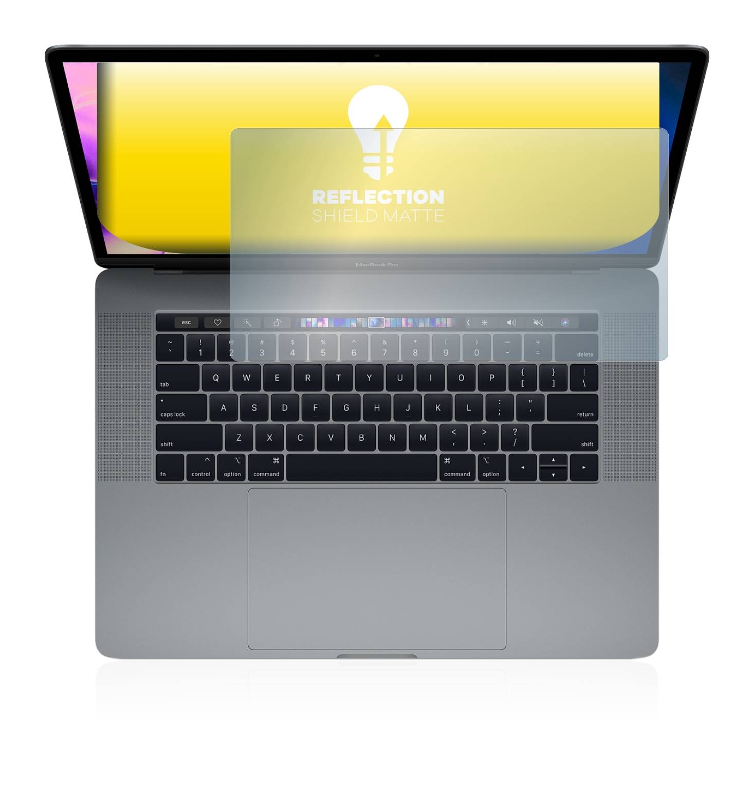 upscreen Reflection Shield Matte Premium Displayschutzfolie für Apple MacBook Pro 15 2019