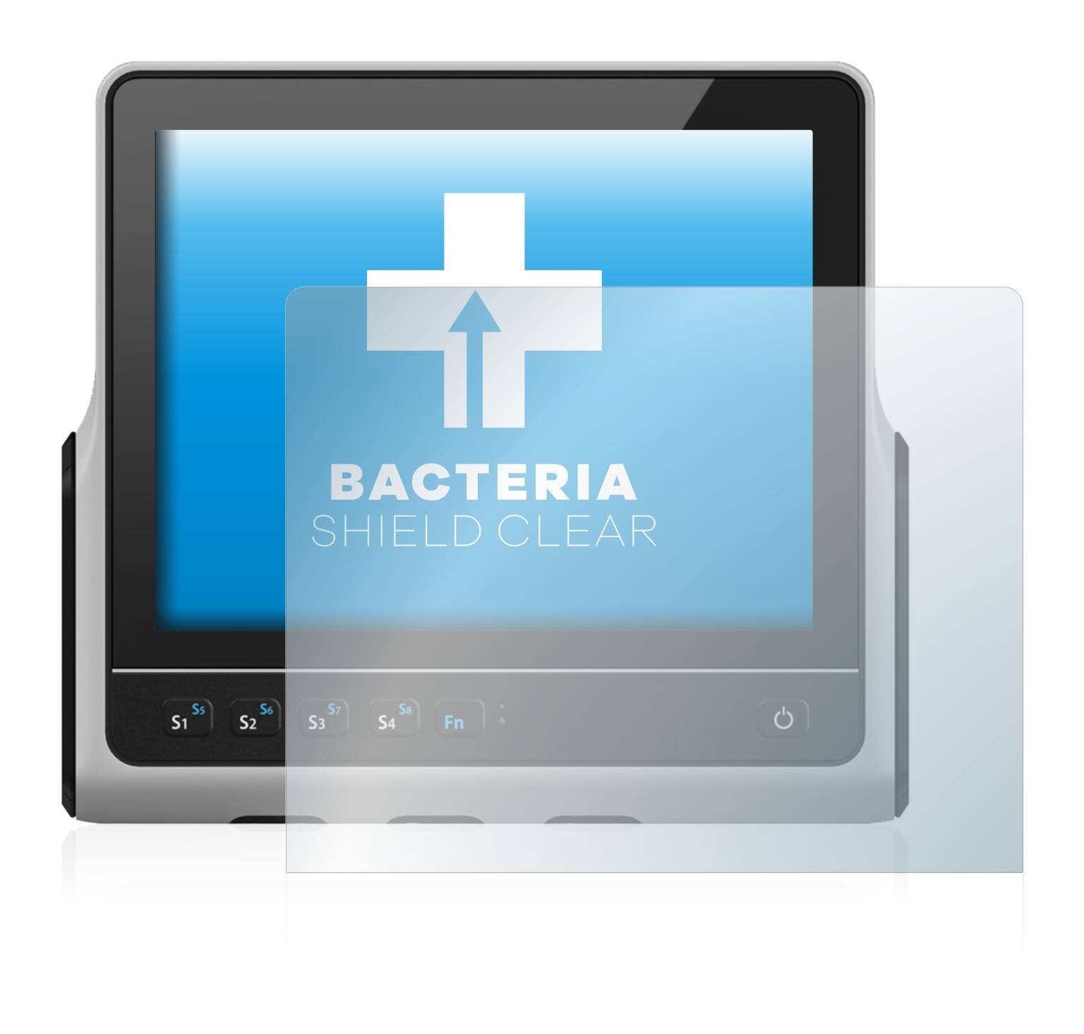 upscreen Bacteria Shield Clear Premium Antibakterielle Displayschutzfolie für ads-tec