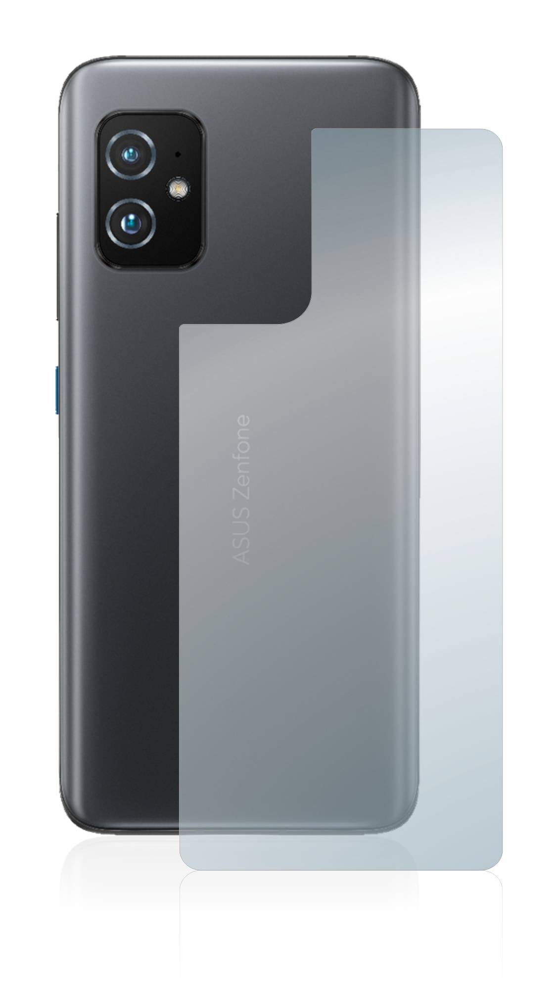 upscreen Schutzfolie für ASUS ZenFone 8 (Rückseite) Antibakterielle Folie Klar Anti-Kratzer