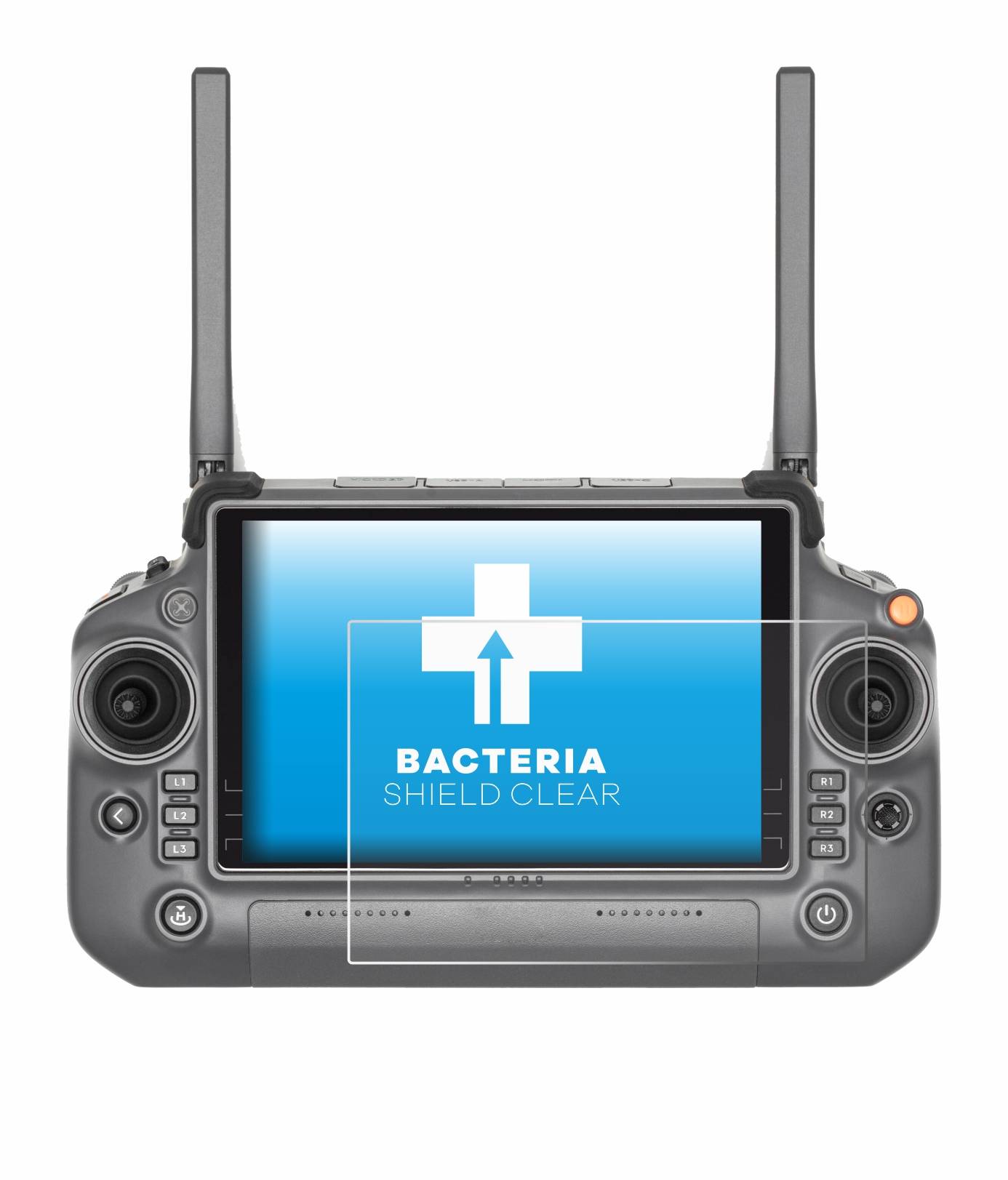 upscreen Bacteria Shield Clear Premium Antibakterielle Displayschutzfolie für DJI RC