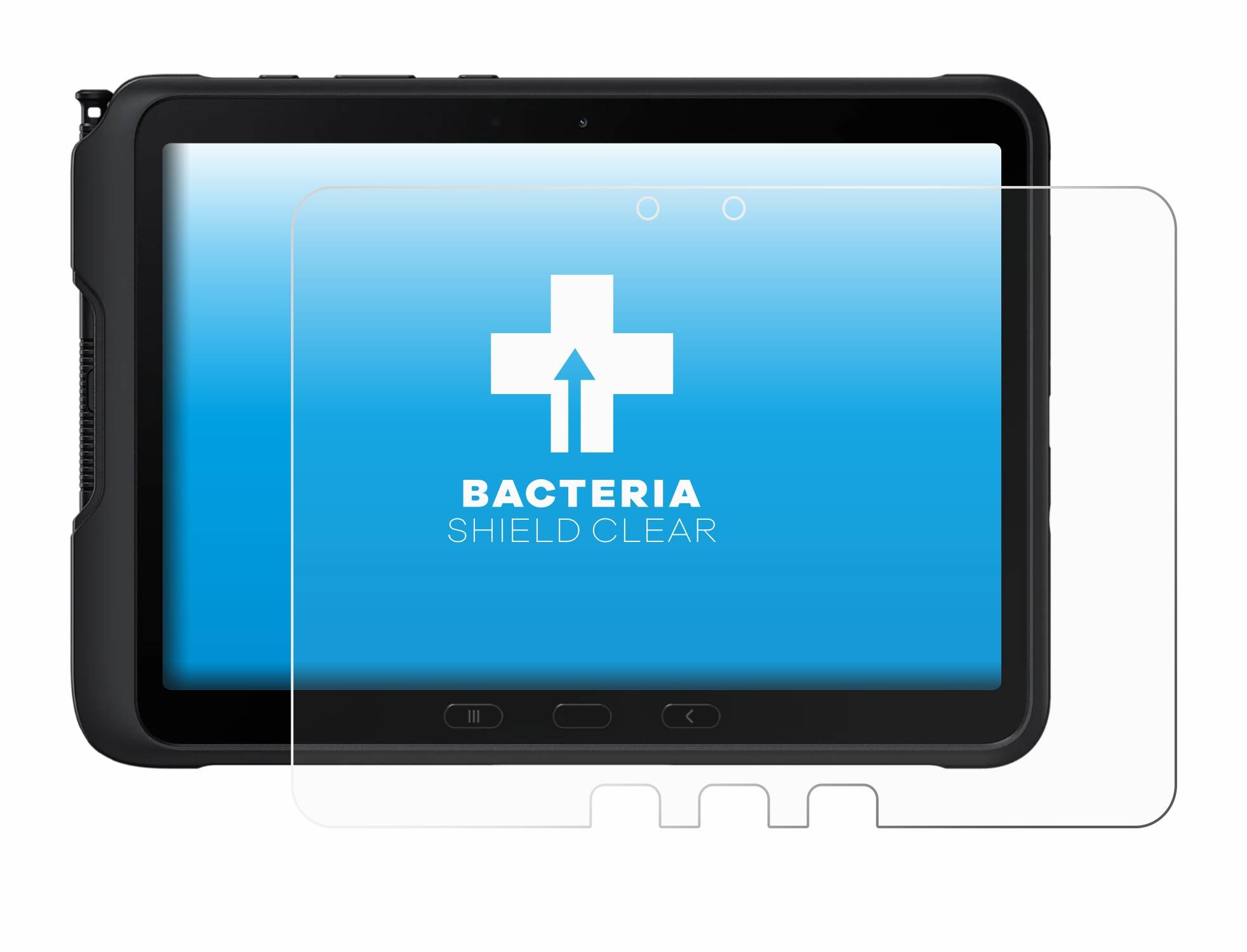 upscreen Bacteria Shield Clear Premium Antibakterielle Displayschutzfolie für Samsung Galaxy