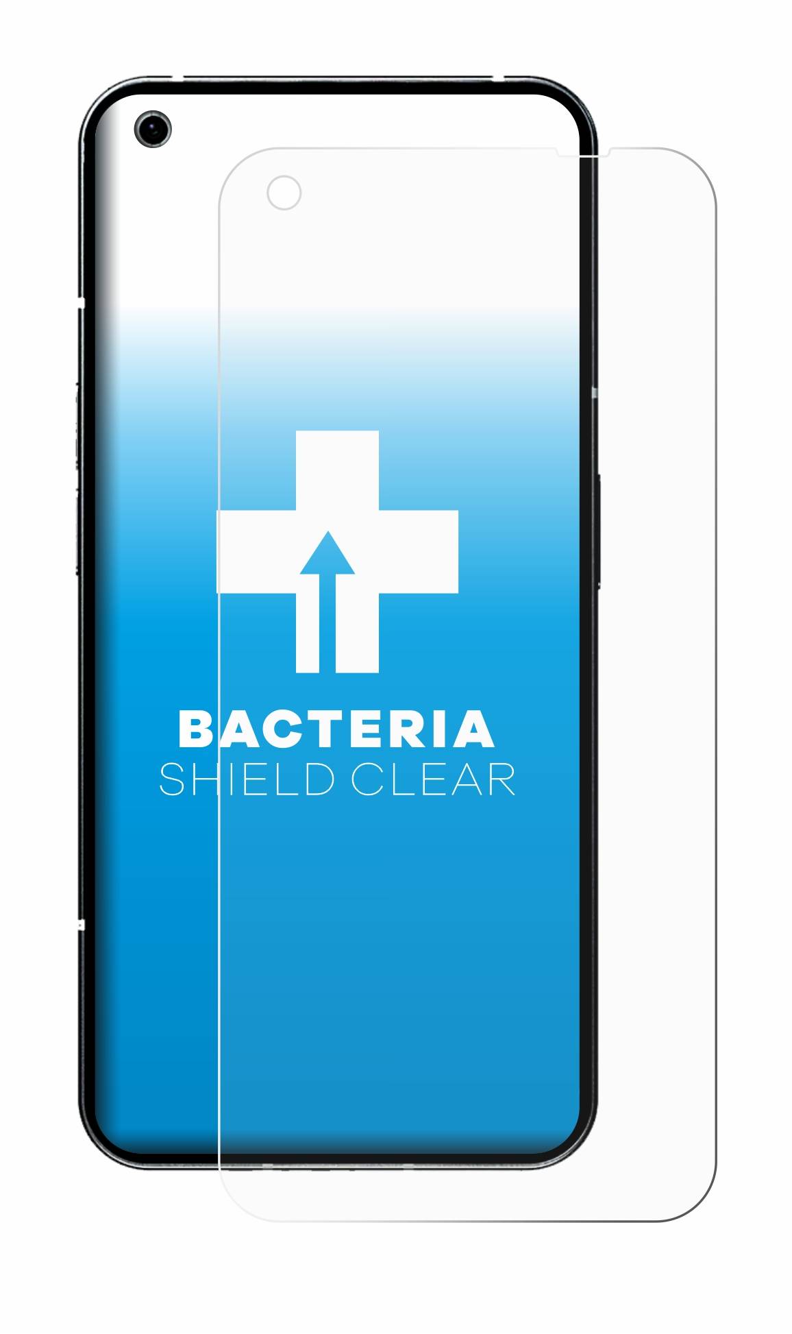 upscreen Schutzfolie für Nothing Phone (1) Antibakterielle Folie Klar Anti-Kratzer