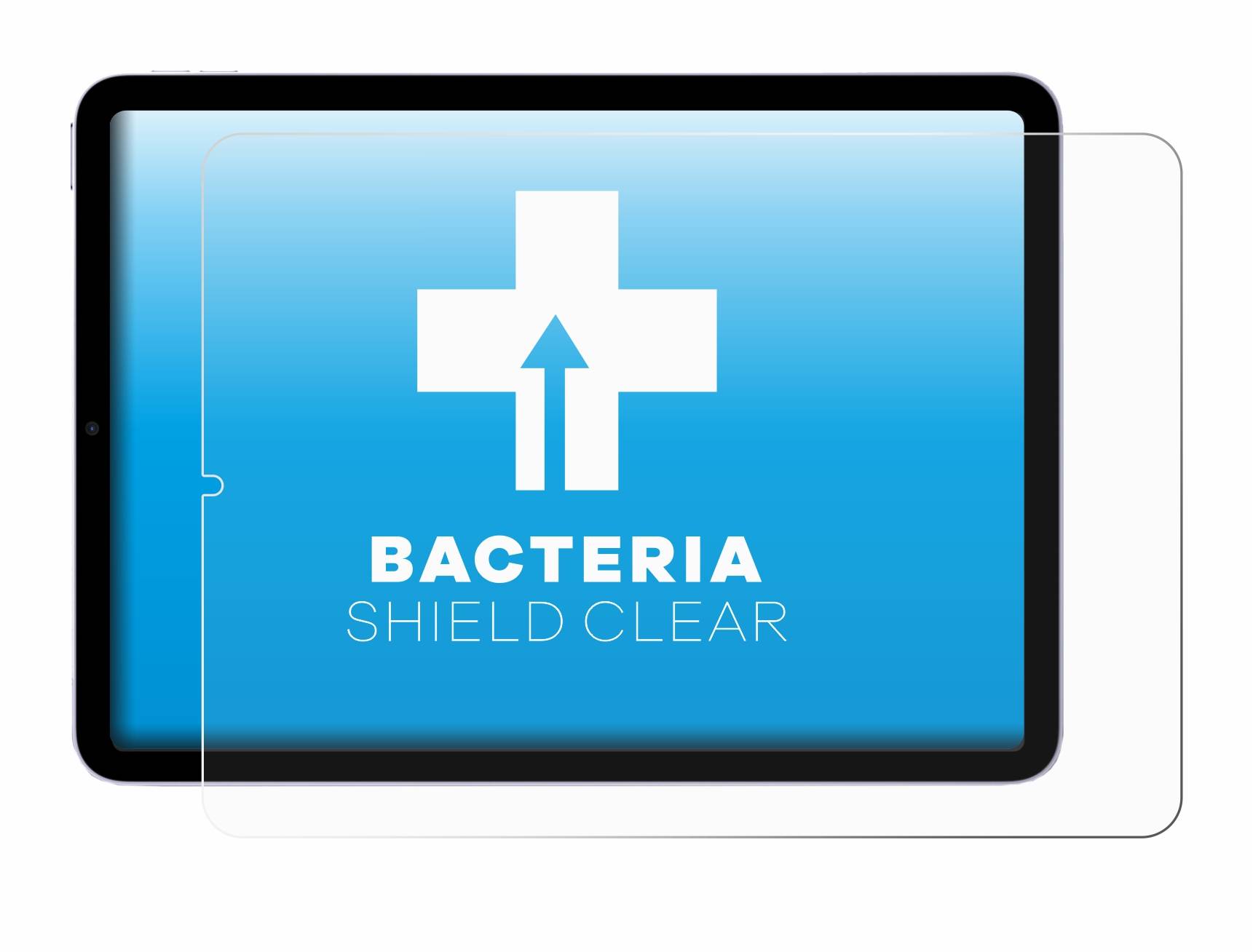 upscreen Schutzfolie für Apple iPad Air 5 WiFi 2022 (5. Gen.) Antibakterielle Folie Klar Anti-Kratzer