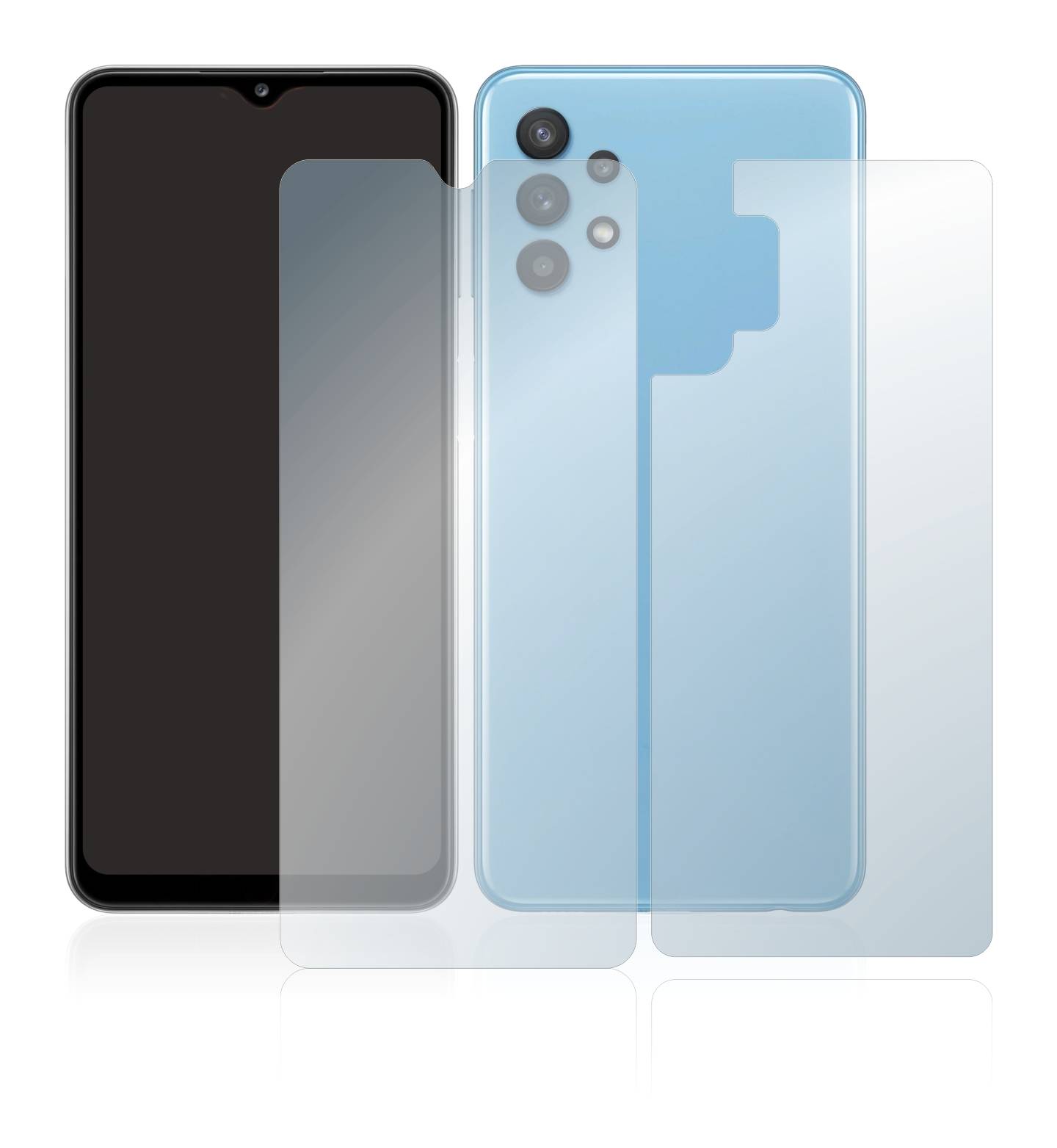 upscreen Schutzfolie für Samsung Galaxy A32 5G (Display+Rückseite) Kratzschutz Anti-Fingerprint Klar