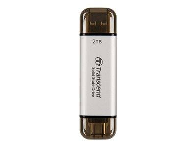 Transcend ESD310S 512 GB Externe SSD USB 3.2 Gen 2 (USB 3.1), USB-C® Silber TS512GESD310S