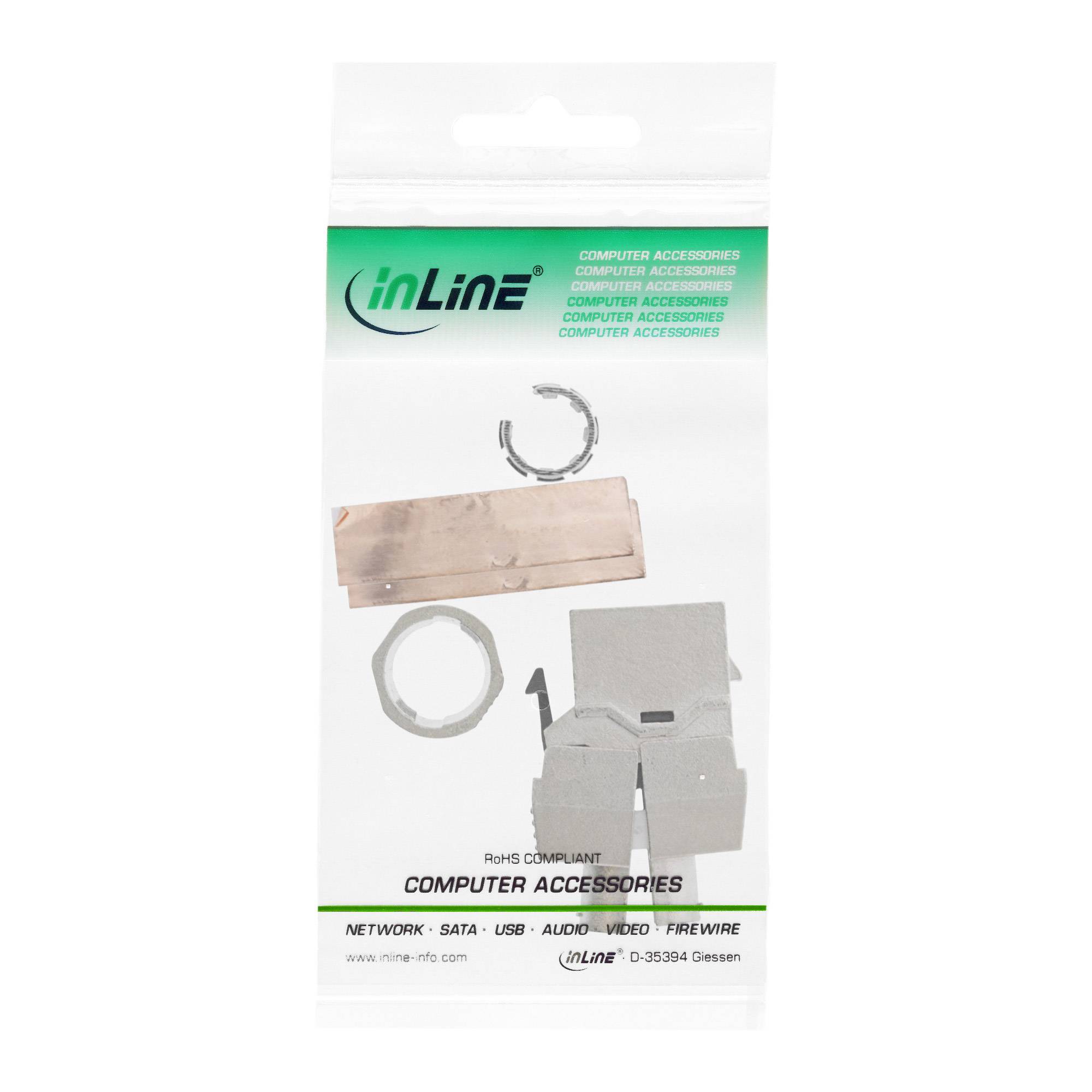 InLine® Keystone RJ45 Buchse, SNAP-In, Cat.8.1, Schraubverschluss