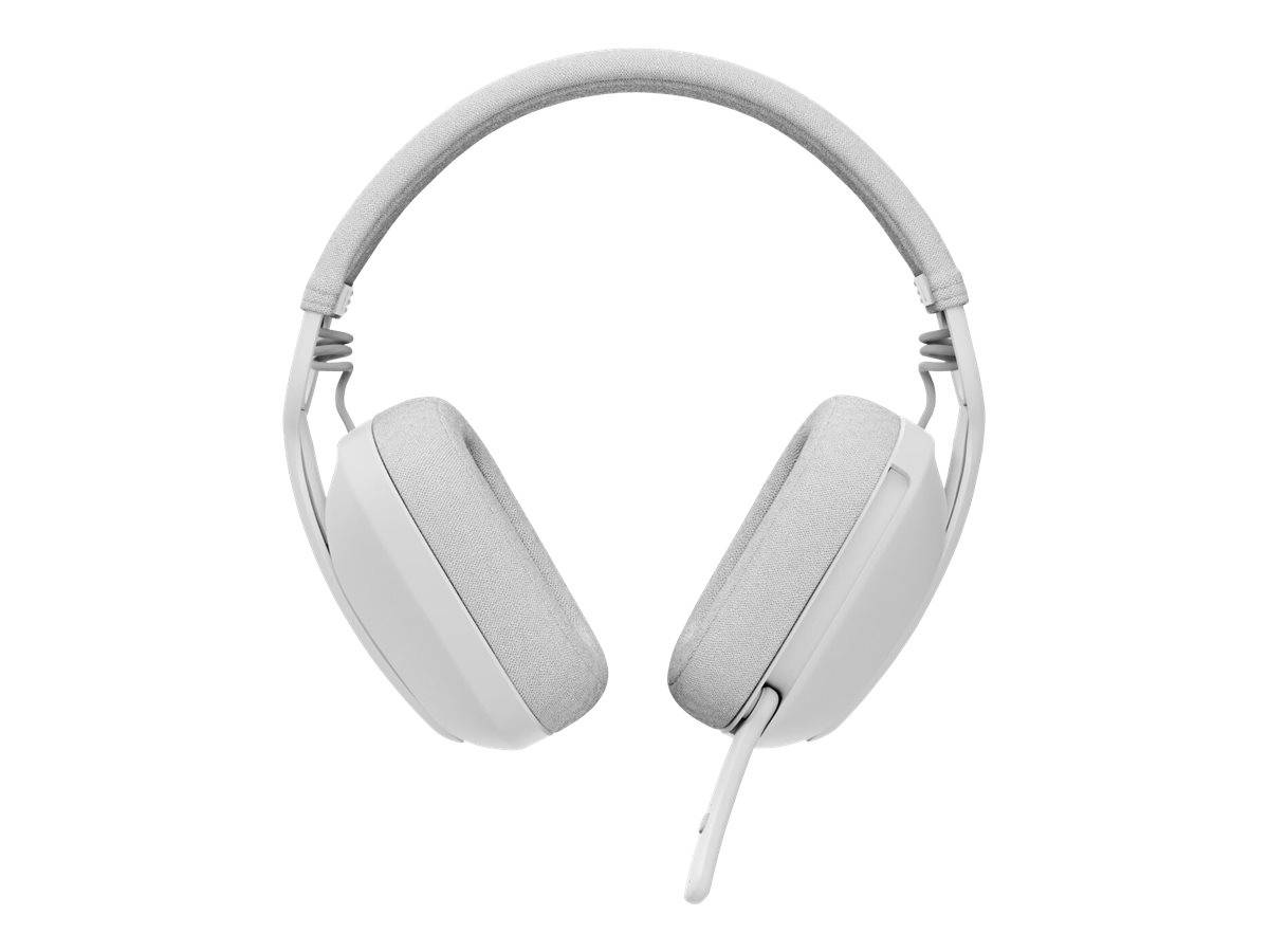 Logitech ZONE VIBE 100 Over Ear Headset Bluetooth® Stereo Weiß Mikrofon-Rauschunterdrückung, Noise Cancelling Lautstärkeregelung, Mikrofon-Stumm