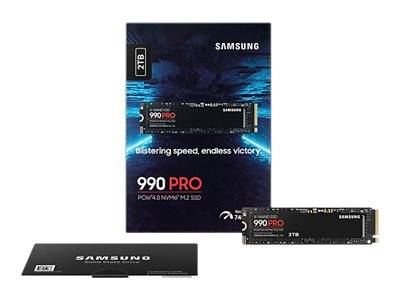 Samsung 990 PRO 2 TB Interne M.2 PCIe NVMe SSD 2280 PCIe NVMe 4.0 x4 Retail MZ-V9P2T0BW