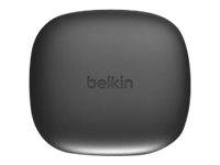 Belkin SoundForm Flow In Ear Headset Bluetooth® Schwarz Noise Cancelling Headset, Ladecase, Schweißresistent
