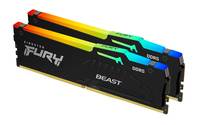 Kingston FURY Beast RGB PC-Arbeitsspeicher Kit DDR5 64 GB 2 x 32 GB Non-ECC 6000 MHz 288pin DIMM CL36 KF560C36BBEAK2-64