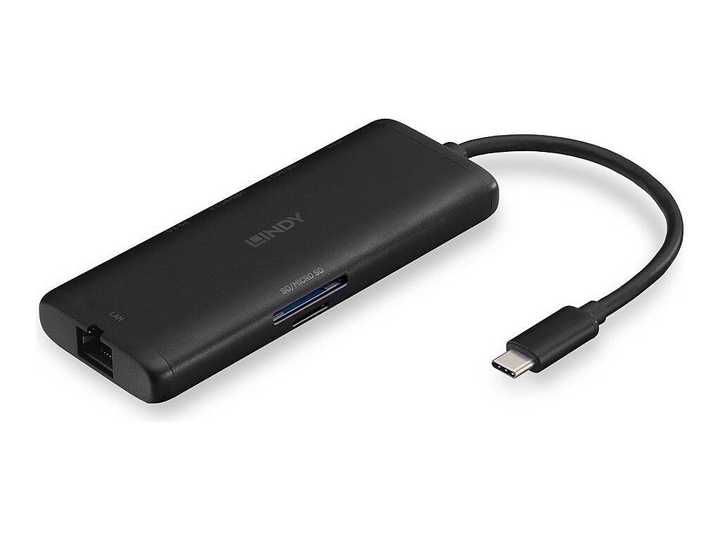 LINDY DST-Mini, USB Typ C 4K Laptop Mini Dock Multimedia-Technik Dockingstation