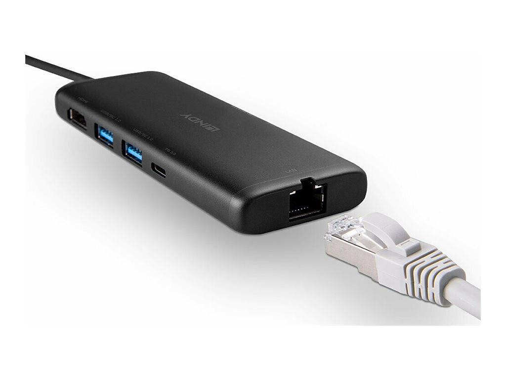 LINDY DST-Mini, USB Typ C 4K Laptop Mini Dock Multimedia-Technik Dockingstation