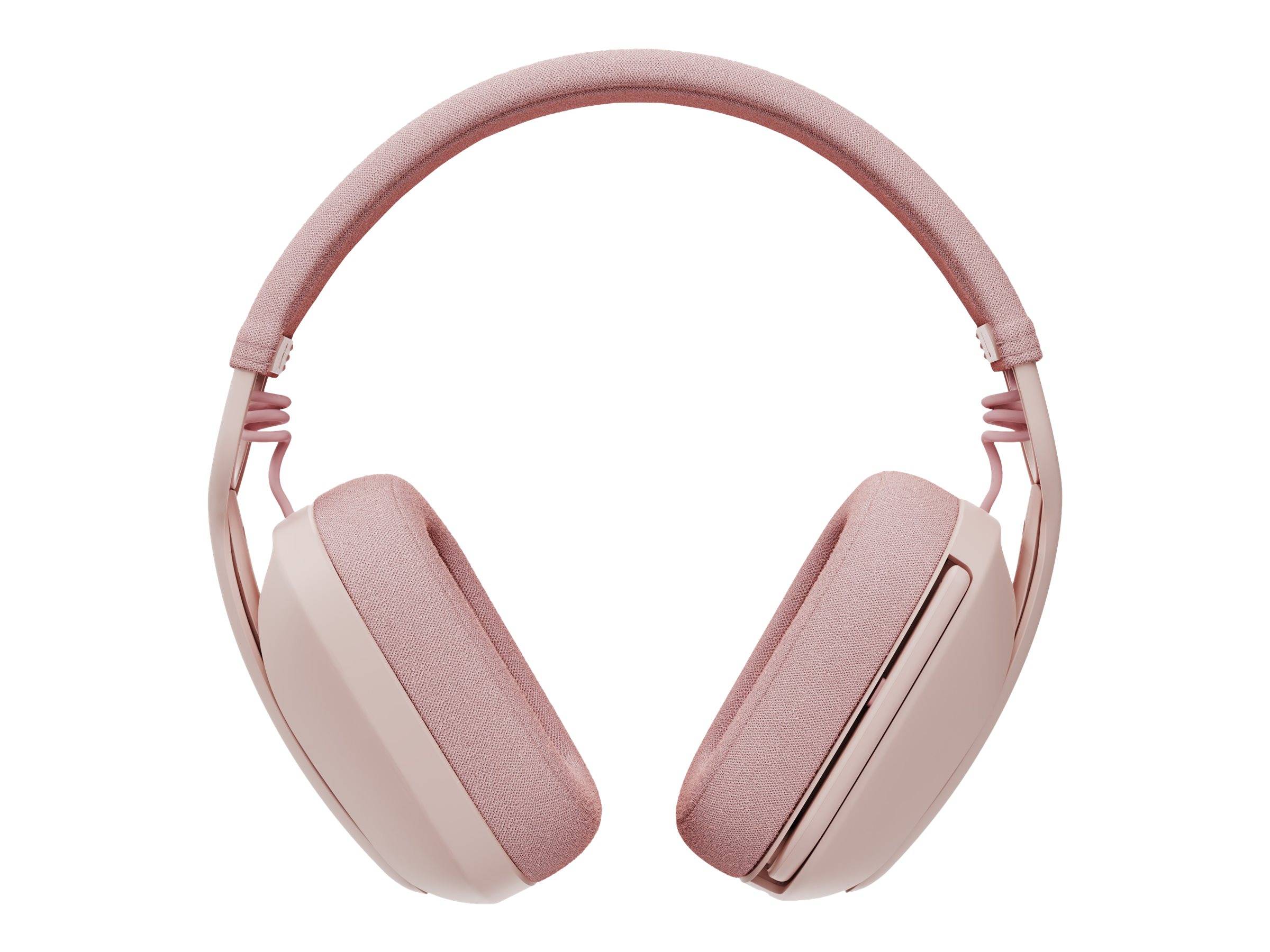Logitech ZONE VIBE 100 Over Ear Headset Bluetooth® Stereo Rose Mikrofon-Rauschunterdrückung, Noise Cancelling Lautstärkeregelung, Mikrofon-Stumms