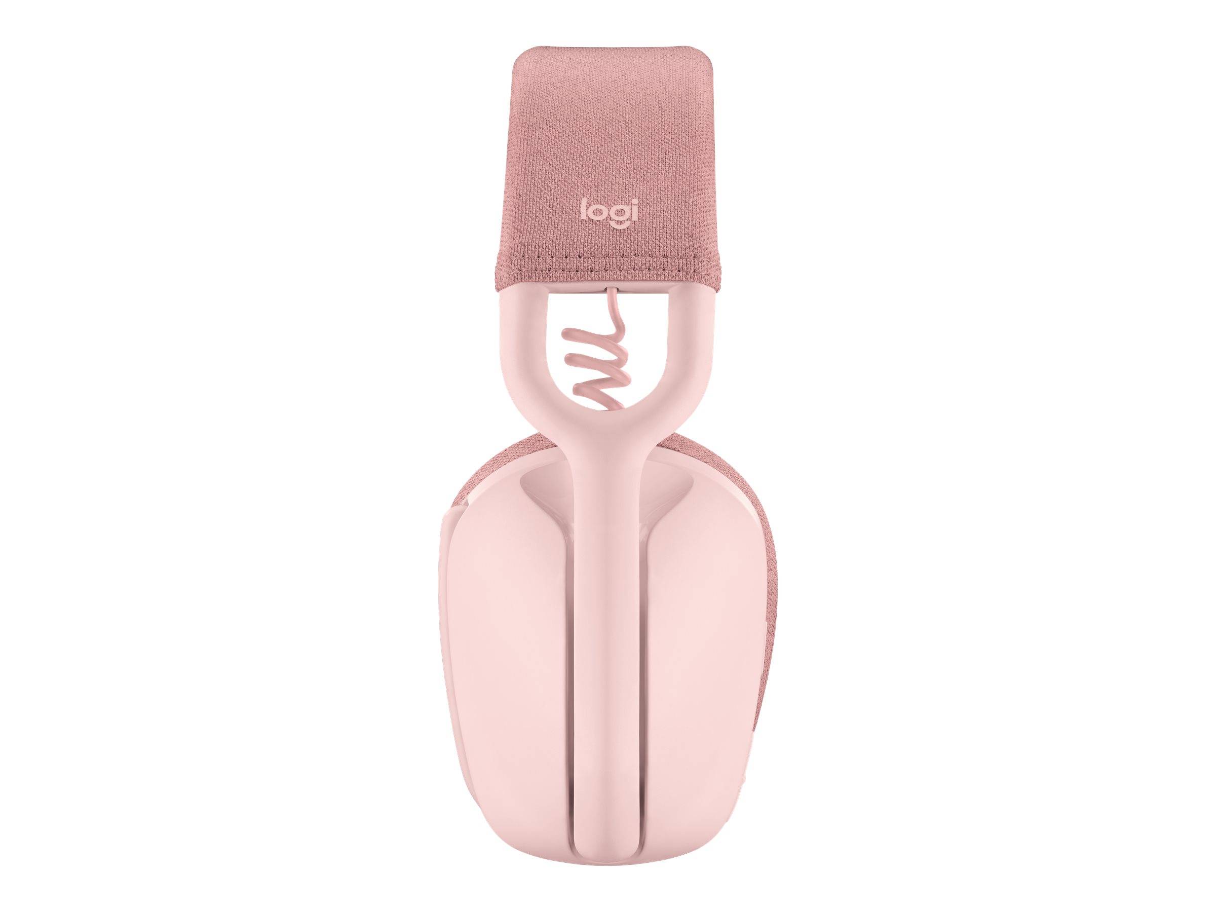 Logitech ZONE VIBE 100 Over Ear Headset Bluetooth® Stereo Rose Mikrofon-Rauschunterdrückung, Noise Cancelling Lautstärkeregelung, Mikrofon-Stumms