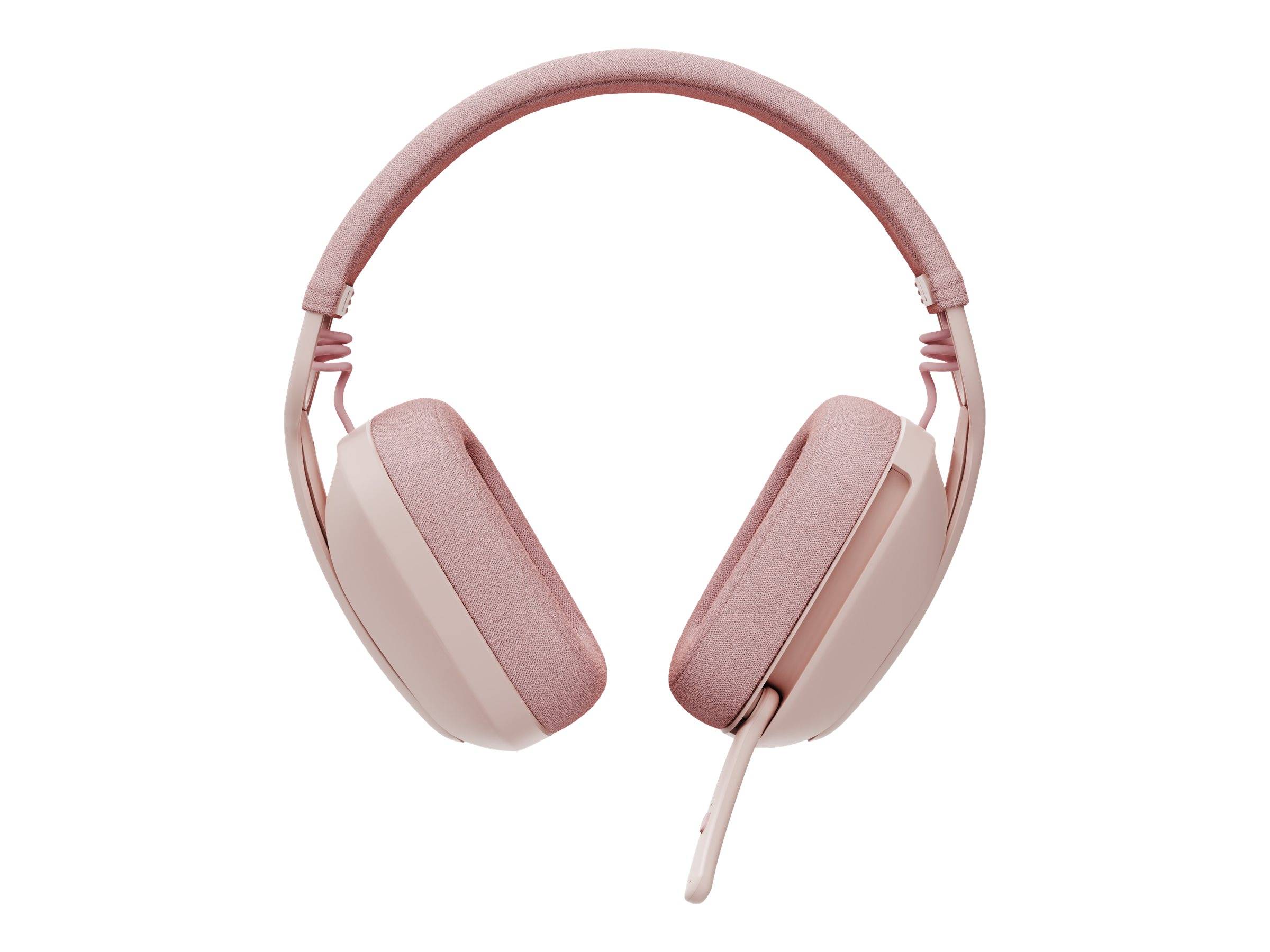 Logitech ZONE VIBE 100 Over Ear Headset Bluetooth® Stereo Rose Mikrofon-Rauschunterdrückung, Noise Cancelling Lautstärkeregelung, Mikrofon-Stumms