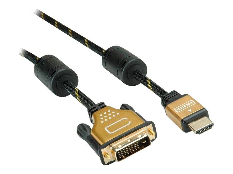 ROLINE GOLD Monitorkabel DVI (24+1) - HDMI, ST/ST, 7,5 m