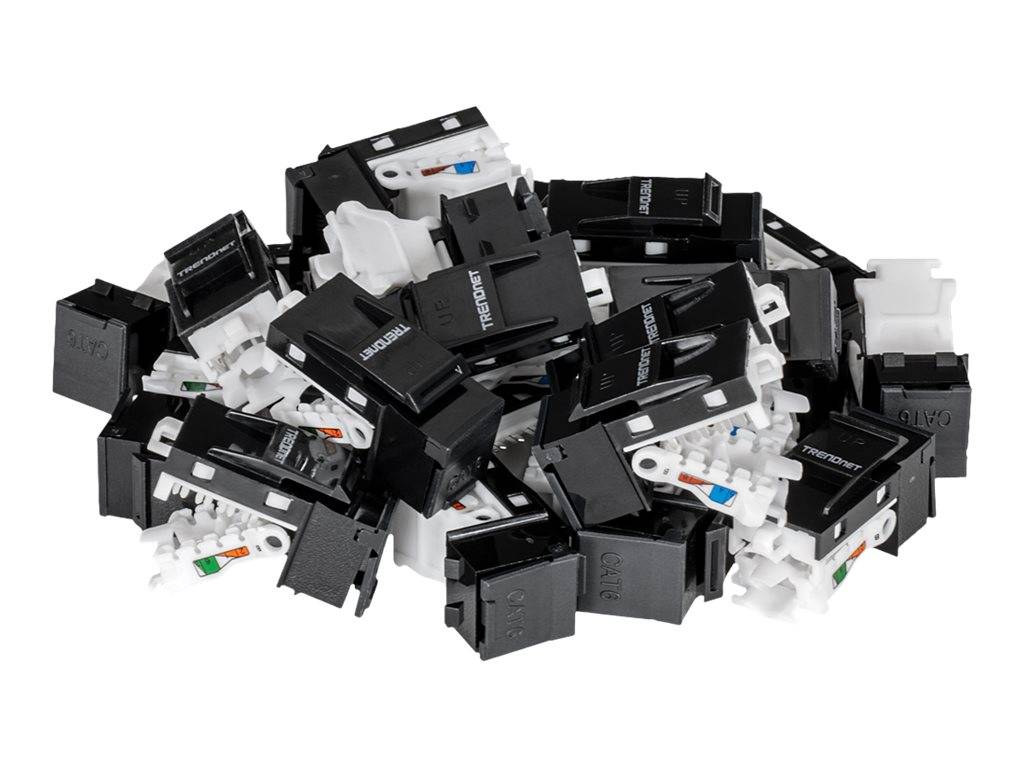 TRENDnet TC-K25C6BK Cat6 RJ-45 Keystone, 25er Pack schwarz, schwarz