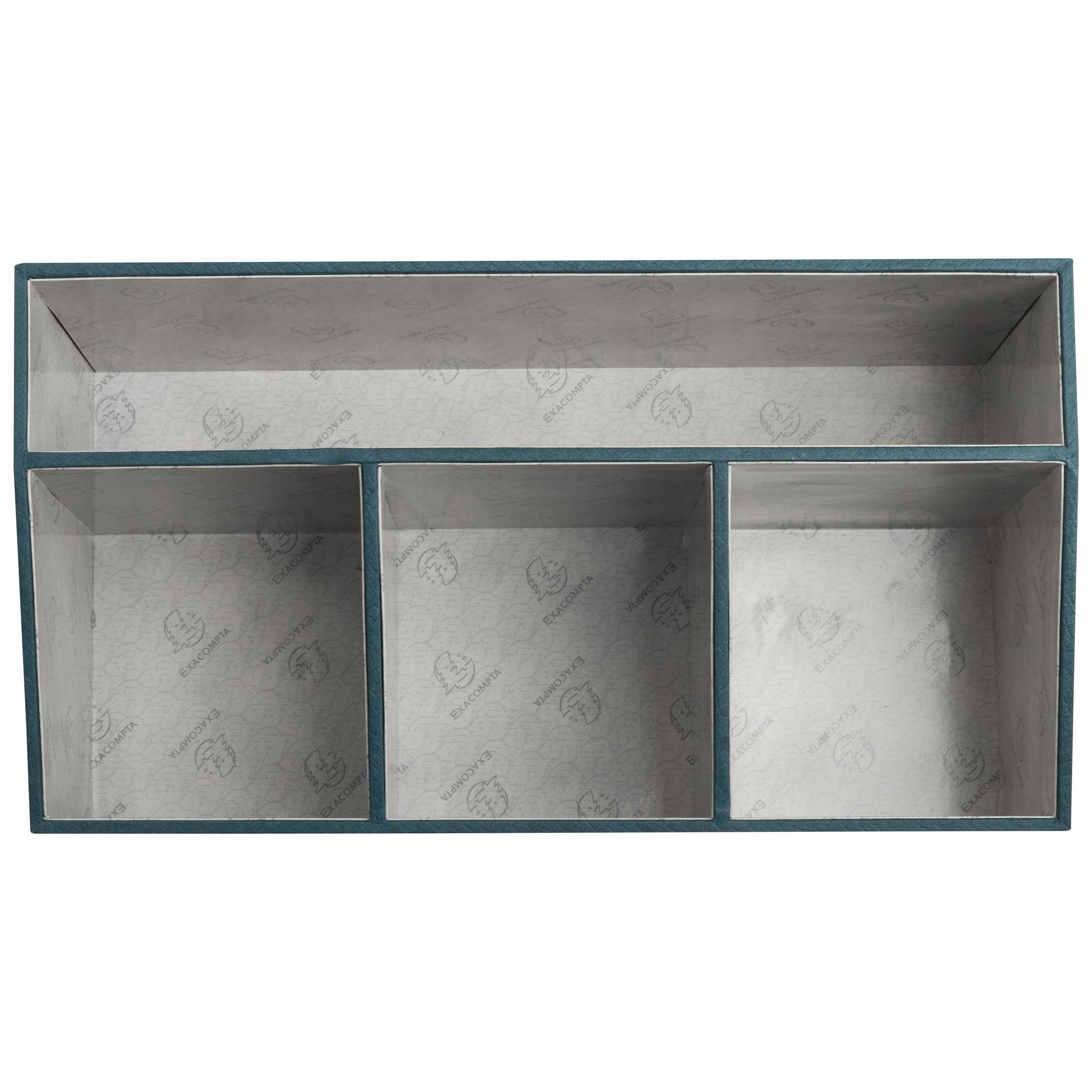 Exacompta Schreibtisch-Organizer 4 Fächer 115x277x147 cm Bleu canard 68603E