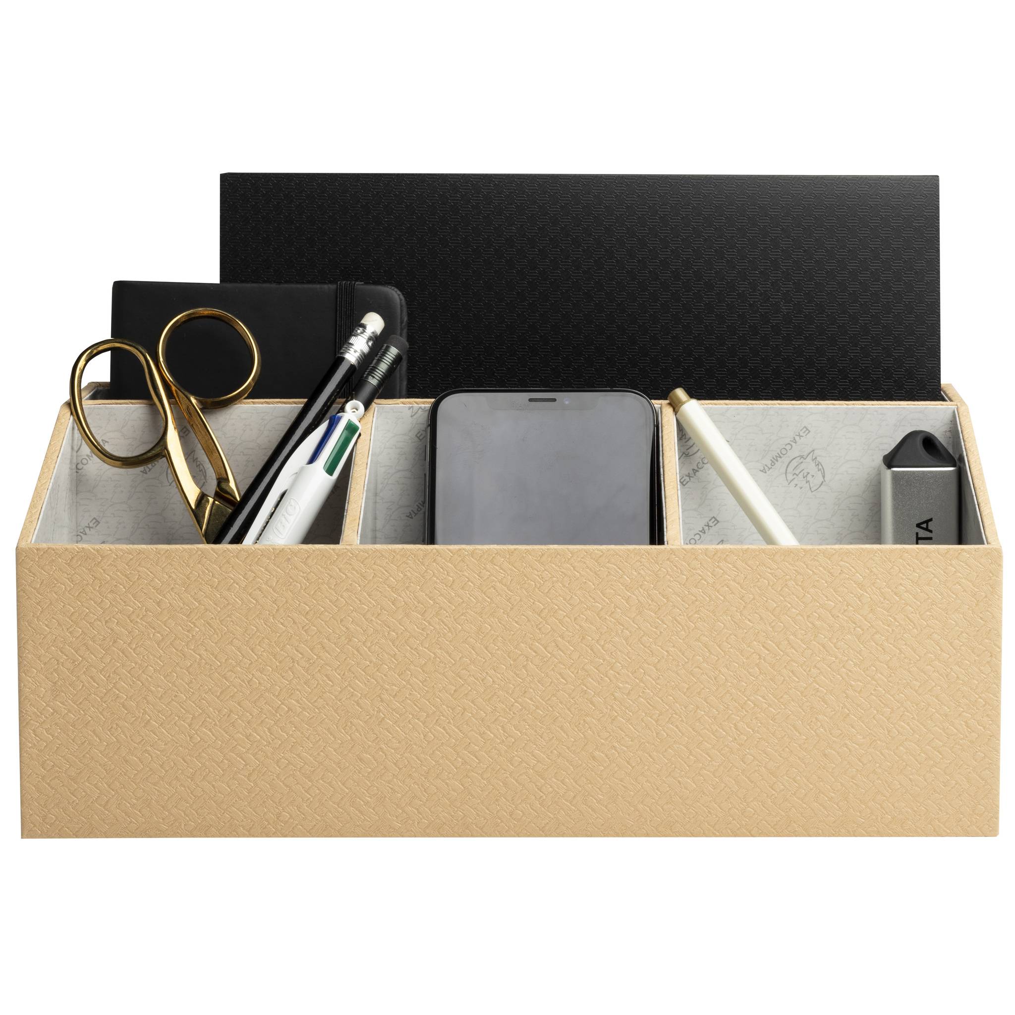 Exacompta Schreibtisch-Organizer 4 Fächer 115x277x147 cm Beige 68602E