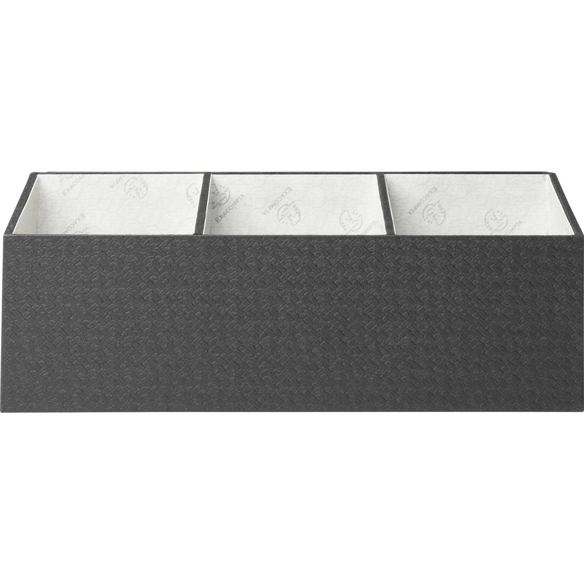 Exacompta Schreibtisch-Organizer 4 Fächer 115x277x147 cm Schwarz 68601E