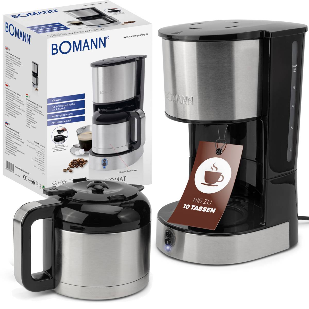 BOMANN - KA 6066 CB Kaffeeautomat 10 Tassen