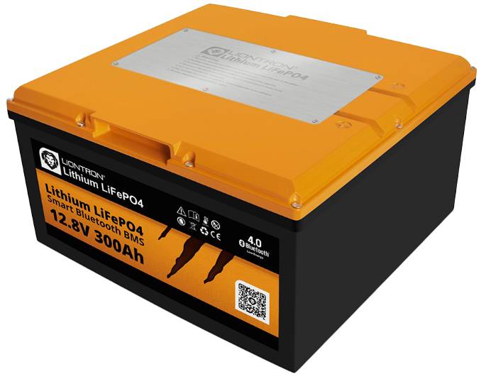 LIONTRON LiFePO4 Akku 12,8V 300Ah LX Arctic Untersitz-Batterie, BMS mit Bluetooth