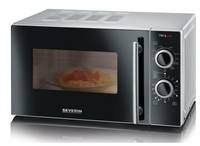 Severin MW 7771 Mikrowelle Schwarz/Silber 700 W Grillfunktion, Timerfunktion