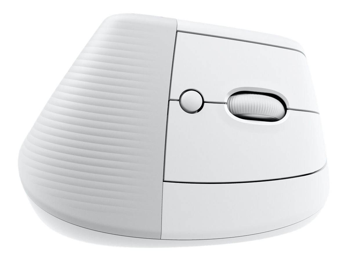Logitech Lift for Mac Vertical Ergonomic Ergonomische Maus, Maus Kabellos Optisch Hellgrau 6 Tasten 4000 dpi Ergonomisch