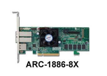 ARECA - Raid Controller ARC-1886-8X 8-Port Tri Mode PCIe 4.0 x8 2x SFF 8644 extern - Raid-Controller - PCI