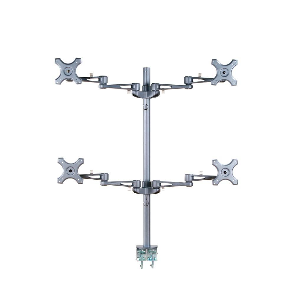 Neomounts FPMA-D935D4 4fach Monitor-Tischhalterung 25,4 cm (10") - 68,6 cm (27") Silber Neigbar, Schwenkbar, Rotierbar