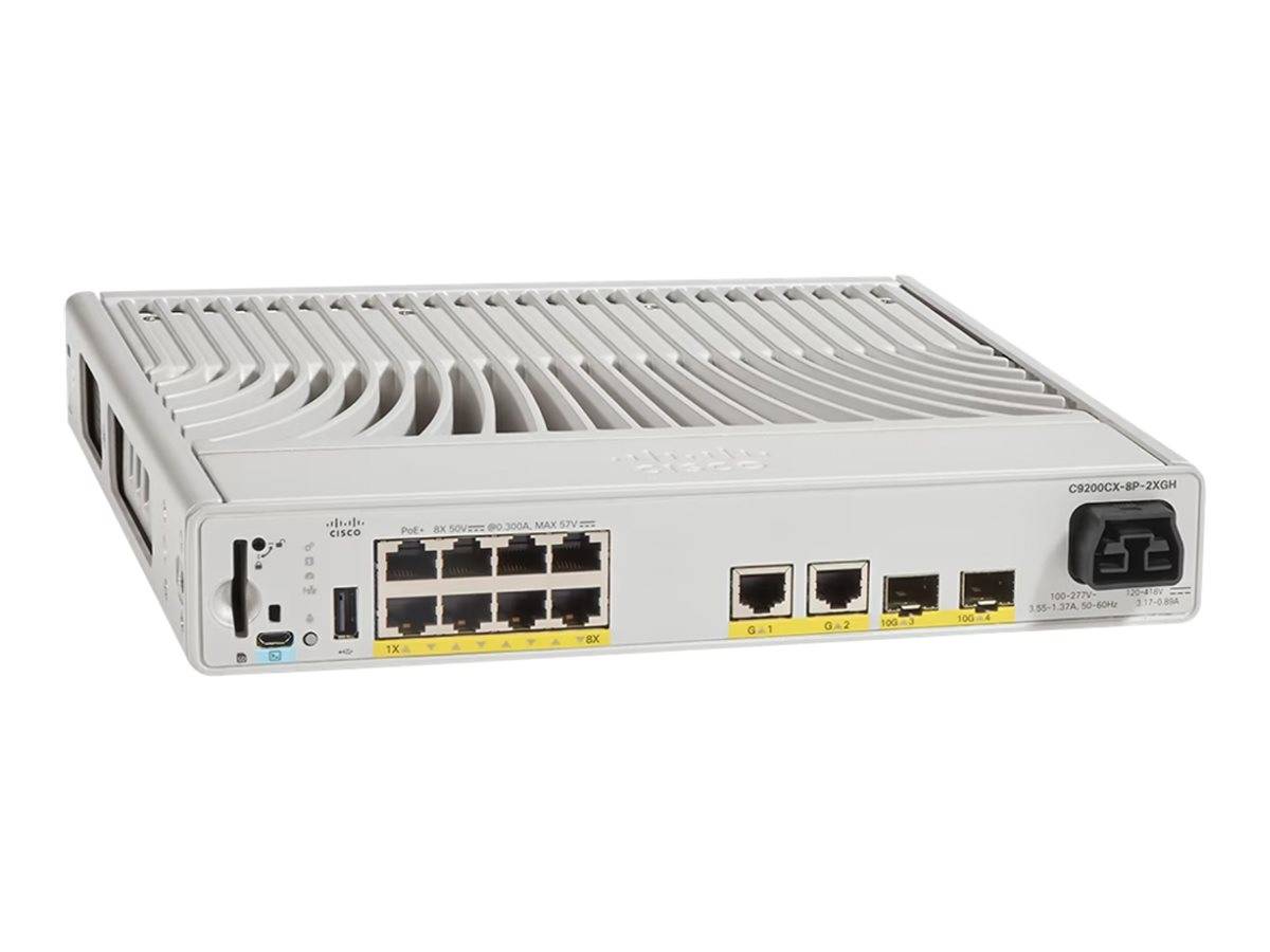 Cisco Catalyst 9200CX - Network Advantage - Switch - kompakt - L3 - managed - 8 x 10/100/1000 (PoE+)