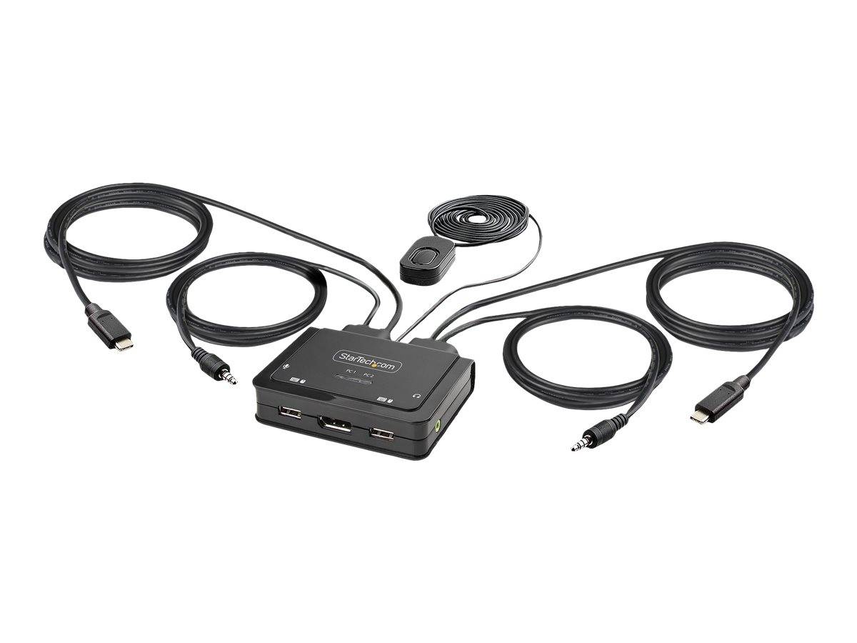 StarTech.com 2-Port USB-C Kabel KVM Switch, 4K60Hz