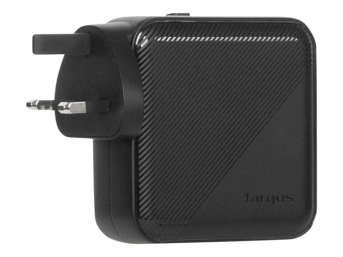 Targus - Netzteil - GaN - 100 Watt - PD - 4 Ausgabeanschlussstellen (2 x USB-C, 2 x 9-polige USB Typ A)