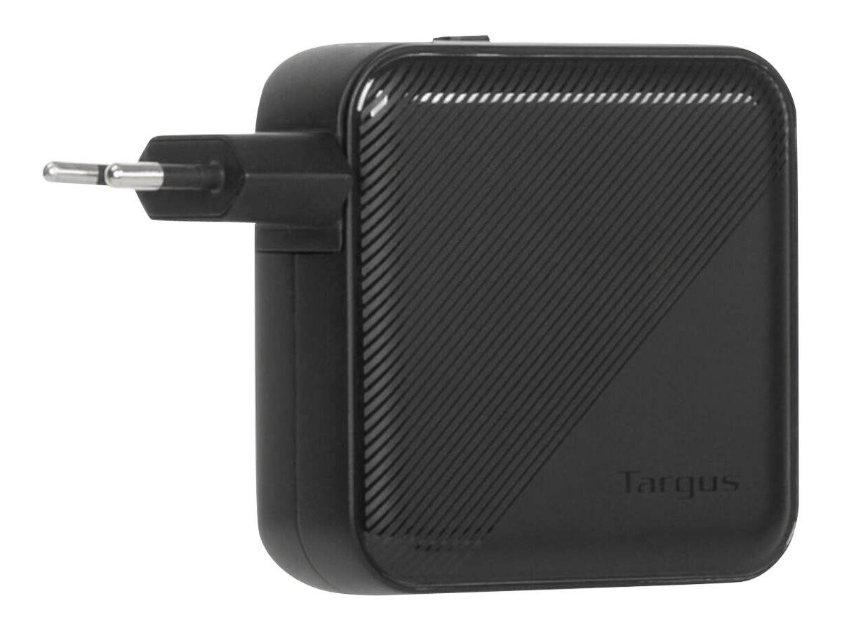 Targus - Netzteil - GaN - 100 Watt - PD - 4 Ausgabeanschlussstellen (2 x USB-C, 2 x 9-polige USB Typ A)