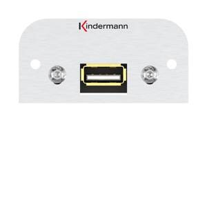 Kindermann - Modulares Faceplate-Snap-In - USB