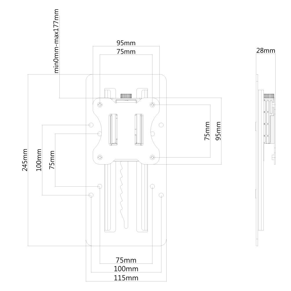 Neomounts VESA-Adapter Schwarz
