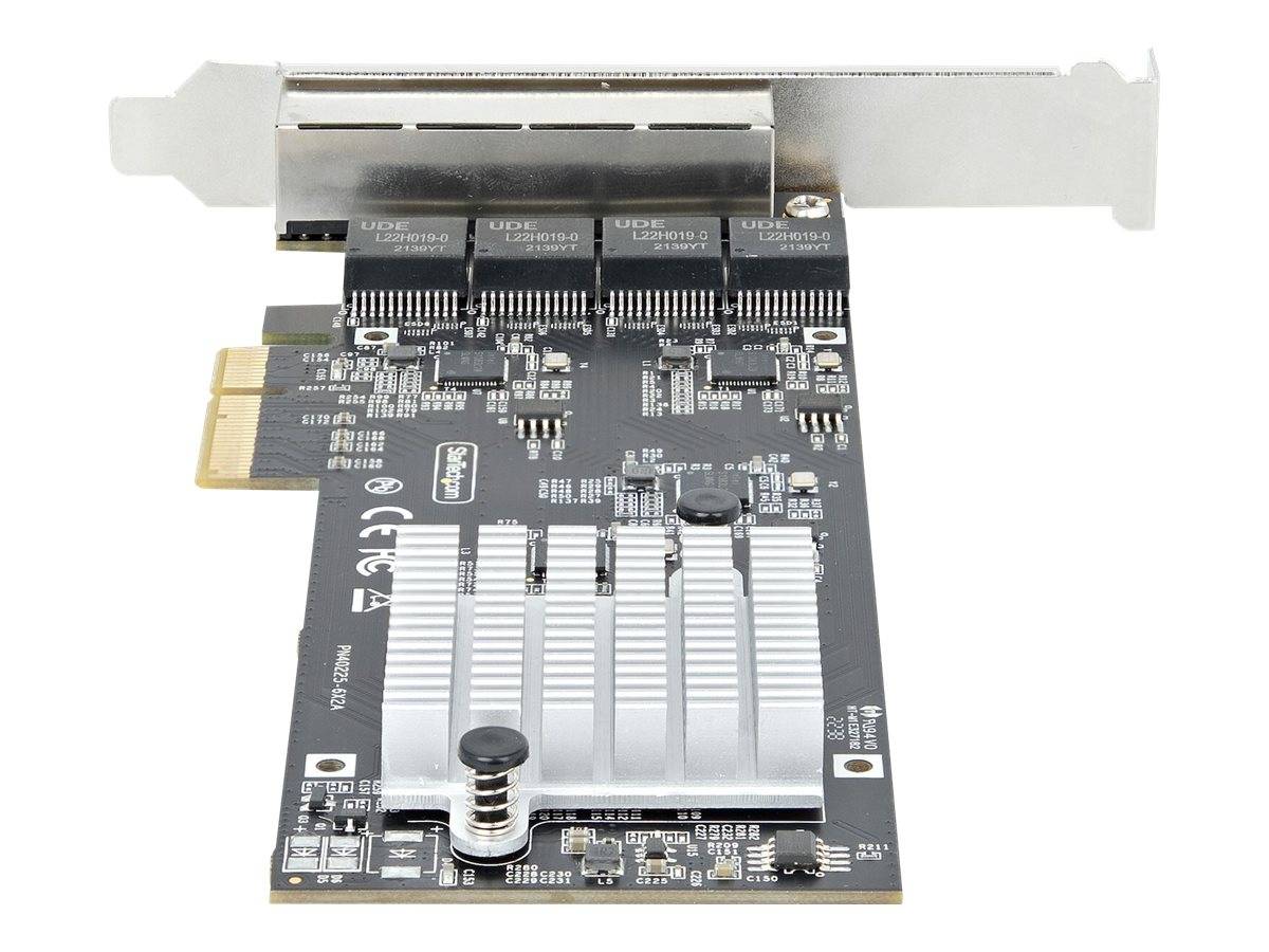 StarTech.com 4-Port 2.5Gbps NBASE-T PCIe Network Card, Intel I225-V Chip, Quad Port Computer Network Card, Multi-Gigabit