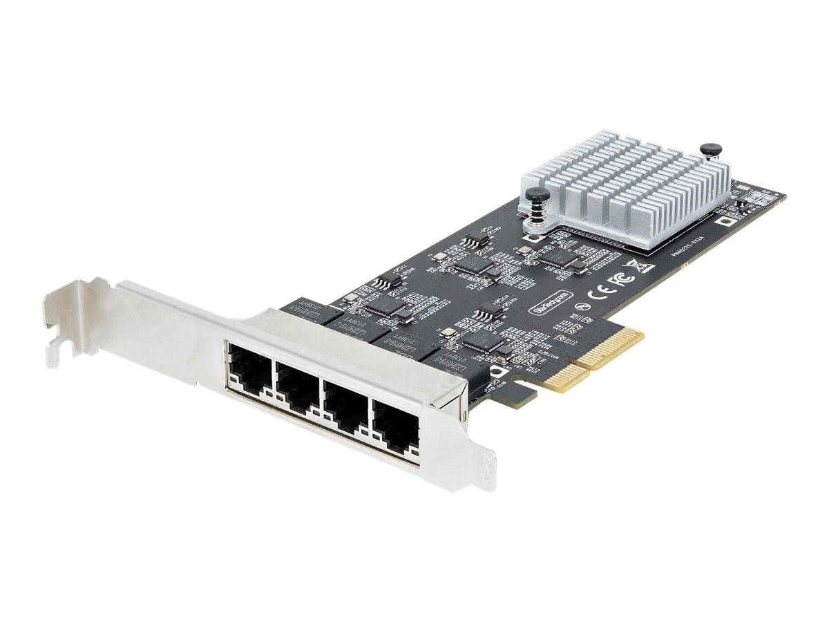 StarTech.com 4-Port 2.5Gbps NBASE-T PCIe Network Card, Intel I225-V Chip, Quad Port Computer Network Card, Multi-Gigabit