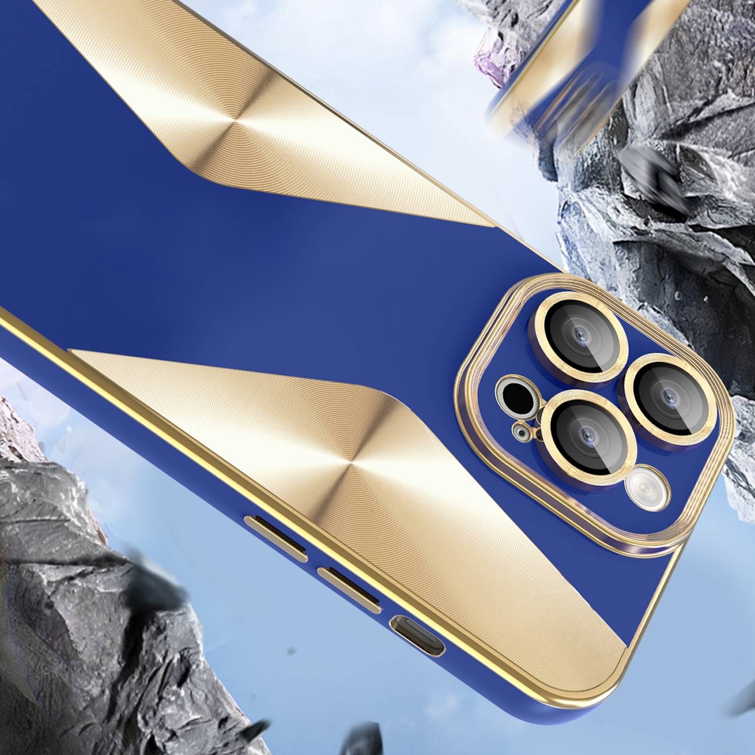 Für Apple iPhone 15 Pro Electroplating Silikon TPU Handy Hülle Schutz Weiß