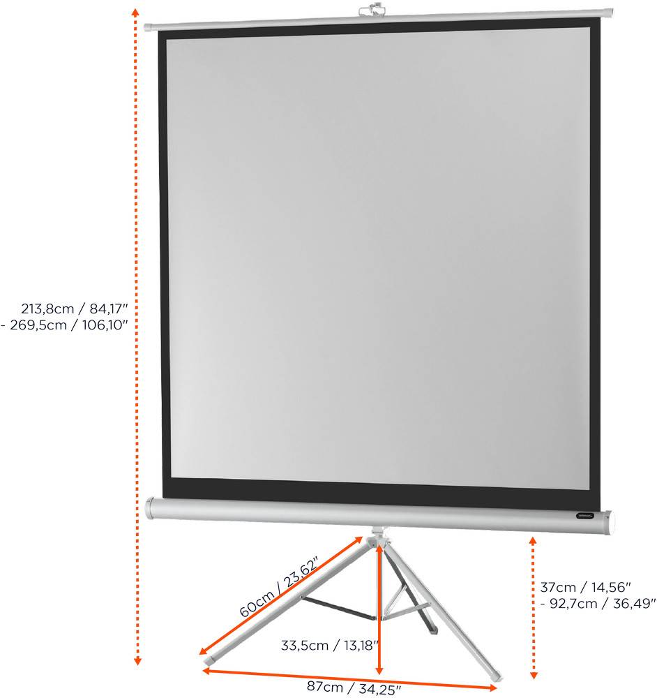 Celexon Stativ Economy 1090265 Stativleinwand 158 x 158 cm Bildformat: 1:1