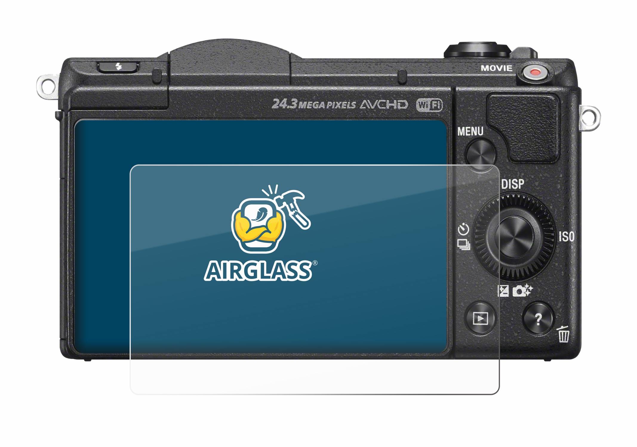 BROTECT AirGlass Flexible Schutz Glas Folie für Sony Alpha 5100 (DSLR-A5100) Klar Transparent