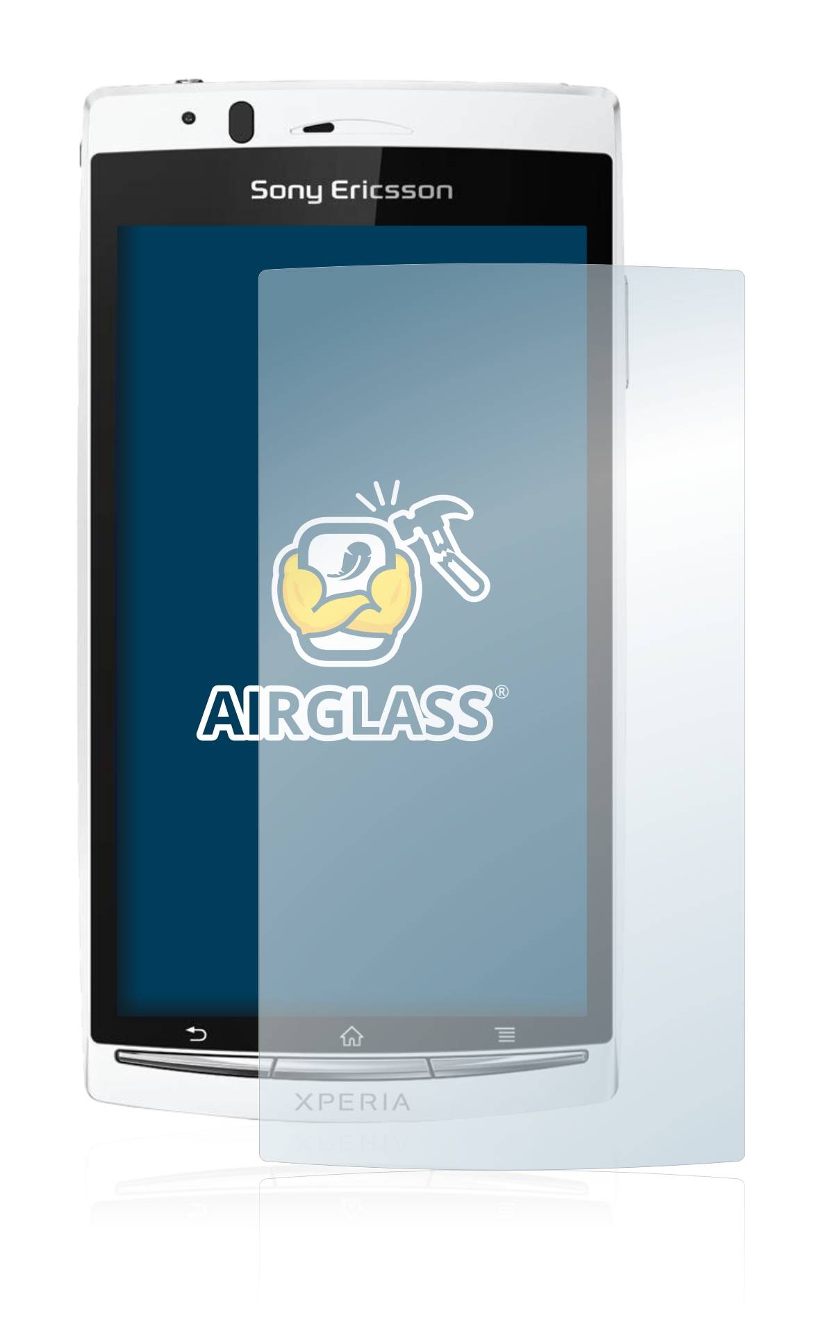 BROTECT AirGlass Flexible Schutz Glas Folie für Sony Ericsson Xperia Arc S LT18i Klar Transparent