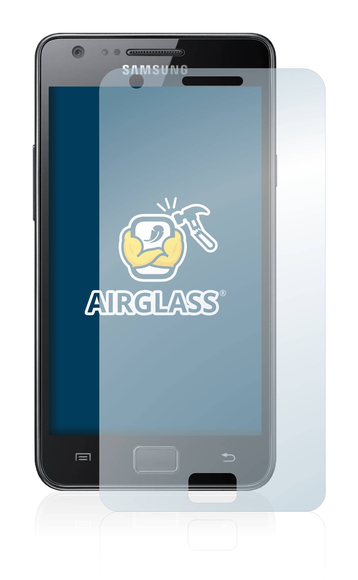 BROTECT AirGlass Flexible Schutz Glas Folie für Samsung Galaxy S2 Klar Transparent