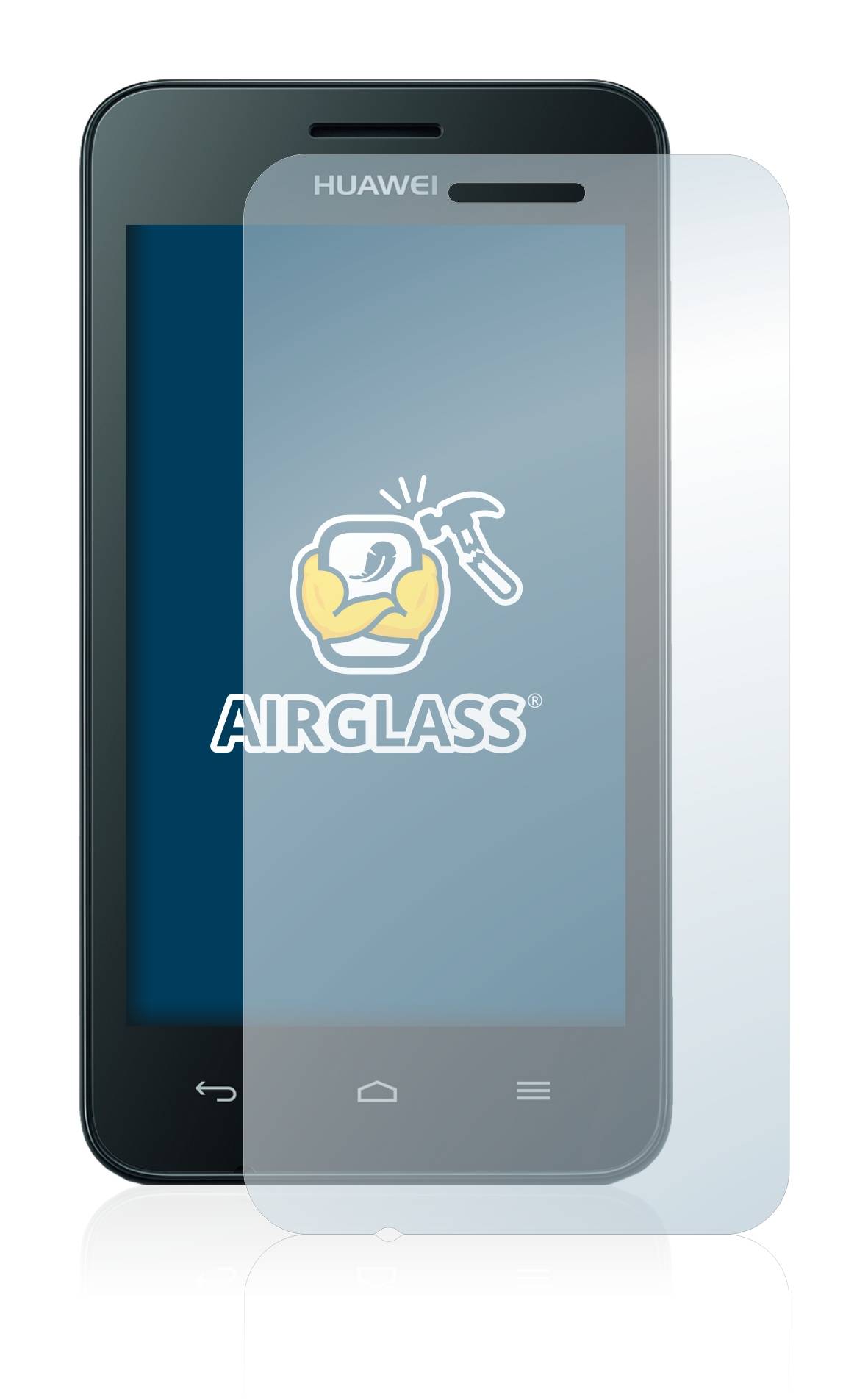 BROTECT AirGlass Flexible Schutz Glas Folie für Huawei Ascend Y330 Klar Transparent