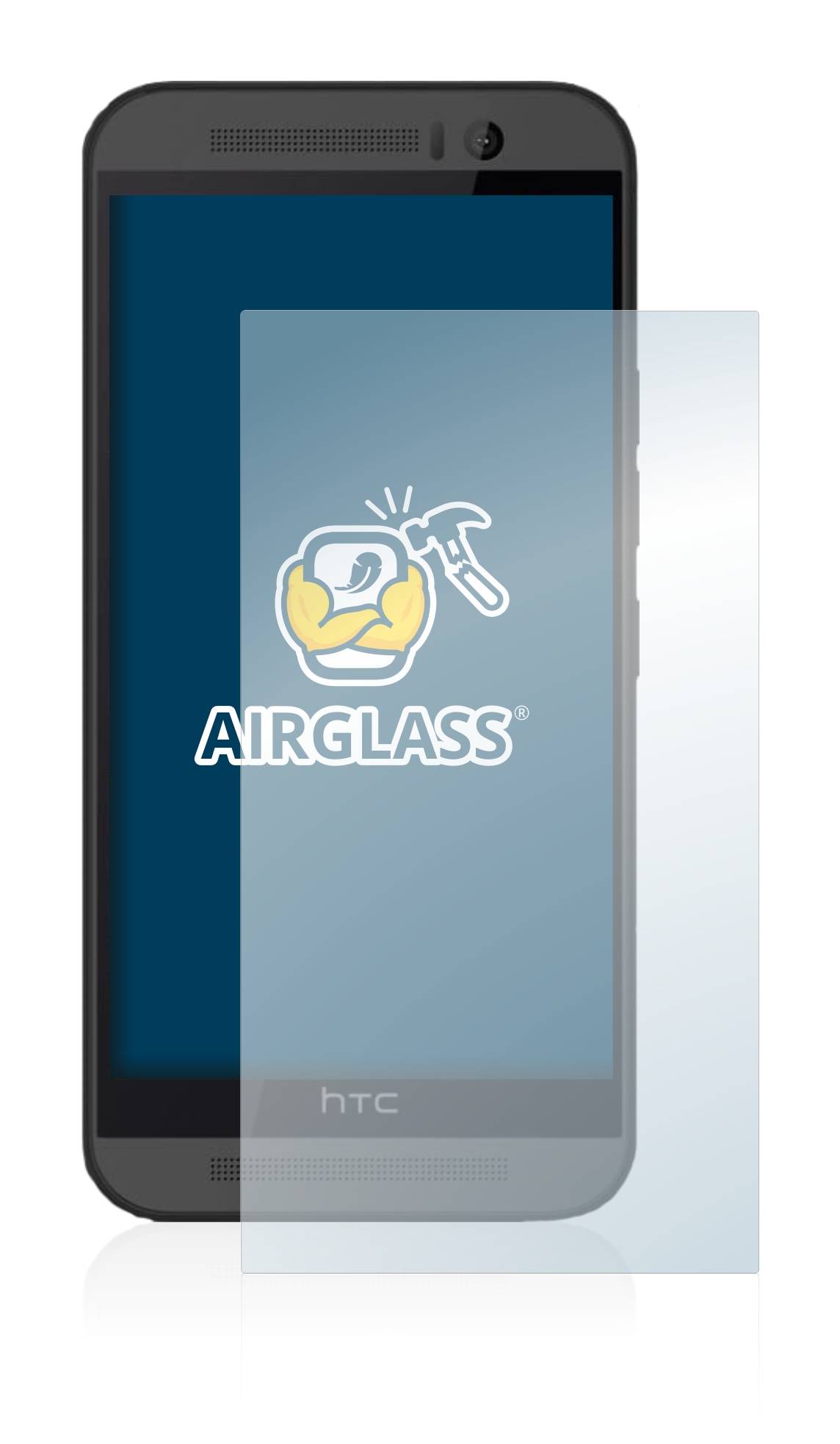 BROTECT AirGlass Flexible Schutz Glas Folie für HTC One M9 Klar Transparent