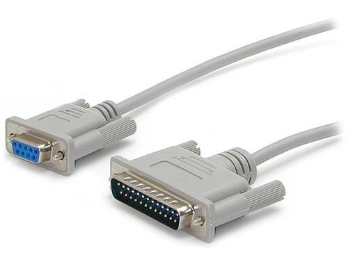 StarTech.com 3m gekreuztes DB9 auf DB25 Seriell Nullmodemkabel - Bu/St - 9 polig Nullmodem Kabel - Nullmodemkabel - DB-9