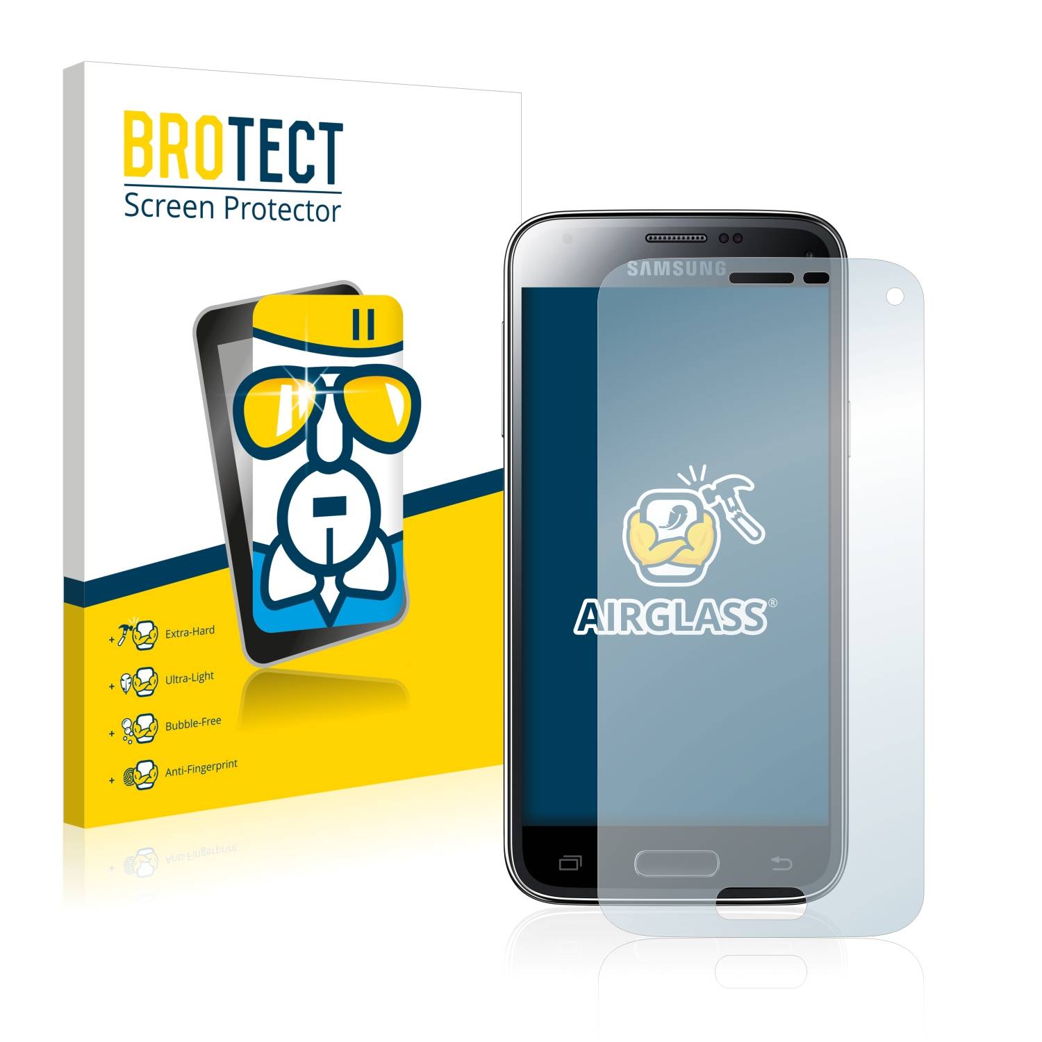 BROTECT AirGlass Glas Panzer-Folie für Samsung Galaxy S5 Mini SM-G800F - Schutzglas