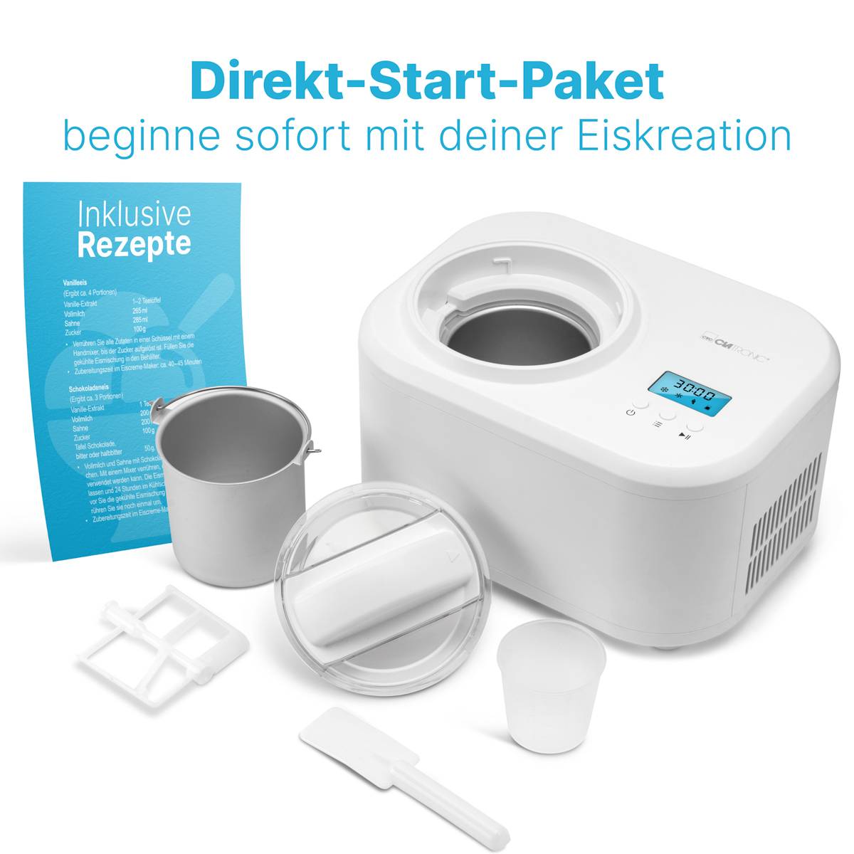 Clatronic ICM 3799 Kompressor-Eismaschine 1L