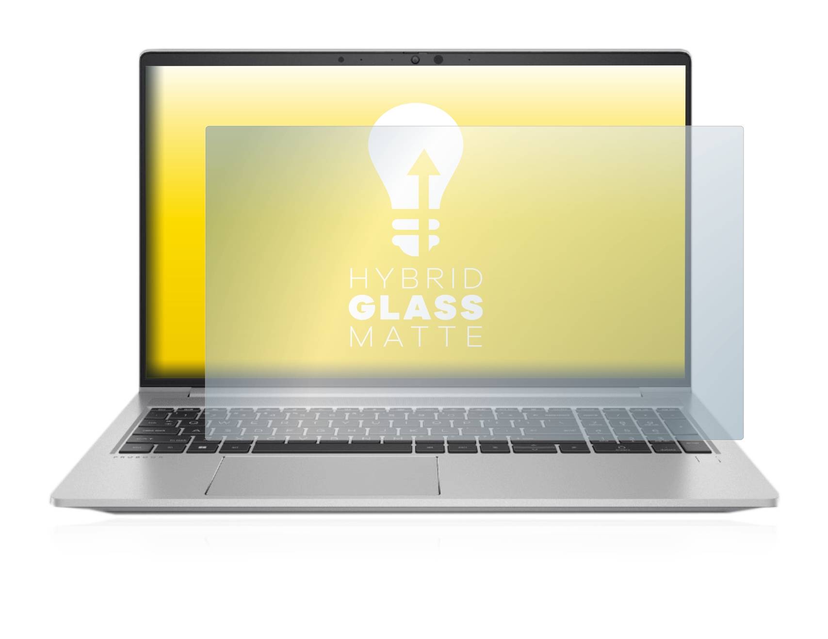 upscreen Hybrid Glass Matte Premium Schutzglas Folie für HP ProBook 650
